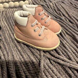 Girls Timberland pink boots size 1